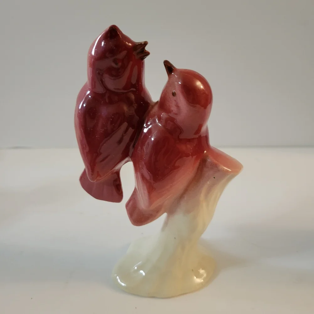 Vintage Birds on Branch Figurine Pottery